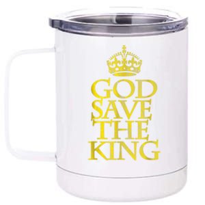 God Save The King King Charles III Apparel 12 oz Stainless Steel Tumbler Cup