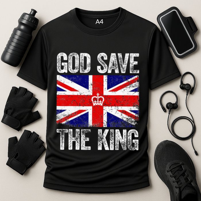 God Save The King Charles III Tee UK Flag Top King Charles Performance Shirt