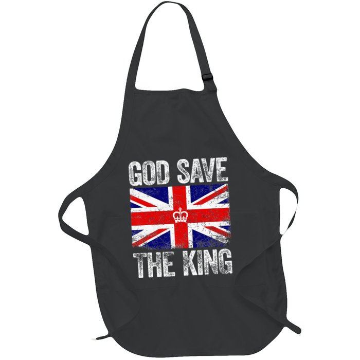 God Save The King Charles III Tee UK Flag Top King Charles Apron