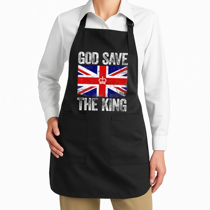 God Save The King Charles III Tee UK Flag Top King Charles Apron