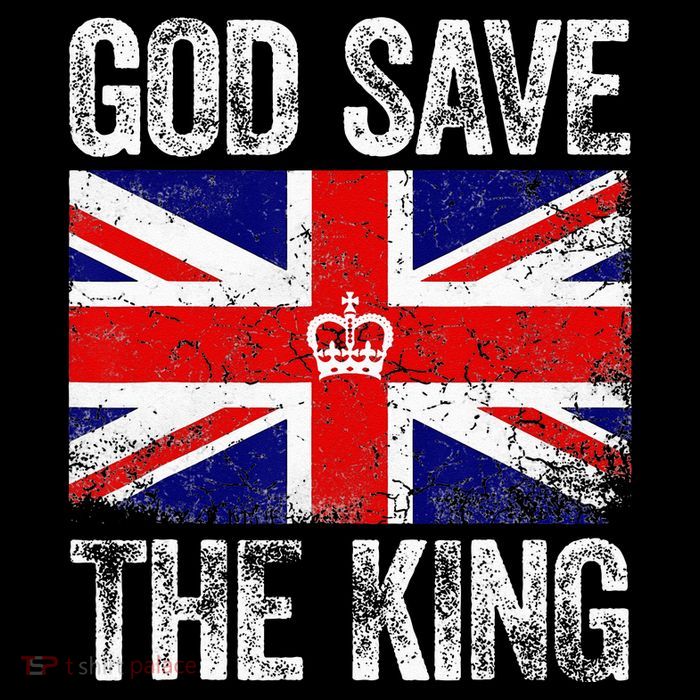 God Save The King Charles III Tee UK Flag Top King Charles T-Shirt