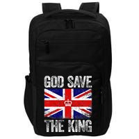God Save The King Charles III Tee UK Flag Top King Charles Impact Tech Backpack