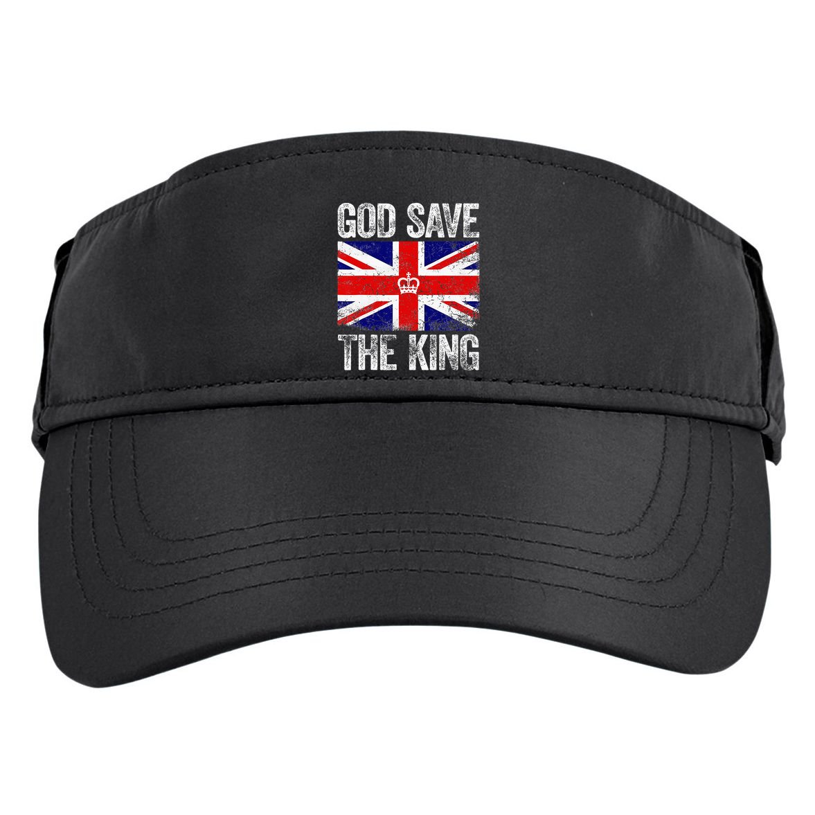 God Save The King Charles III Tee UK Flag Top King Charles Adult Drive Performance Visor