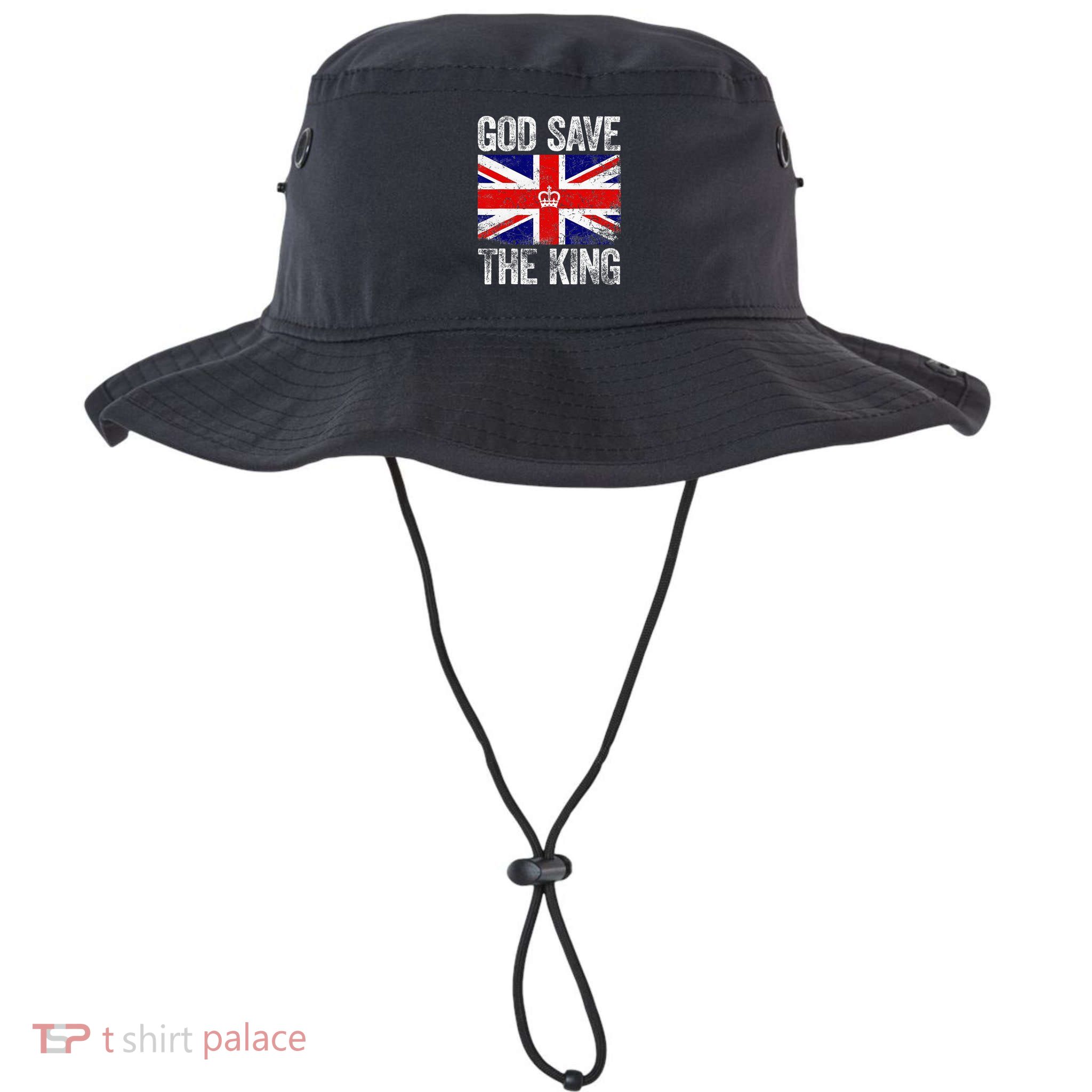 God Save The King Charles III Tee UK Flag Top King Charles Bucket Hat