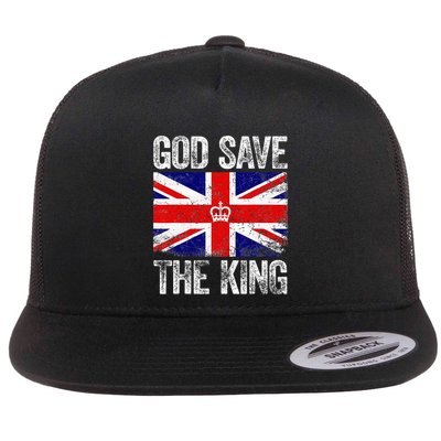 God Save The King Charles III Tee UK Flag Top King Charles Flatbill Hat