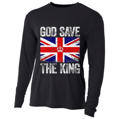 God Save The King Charles III Tee UK Flag Top King Charles Cooling Performance Long Sleeve Crew