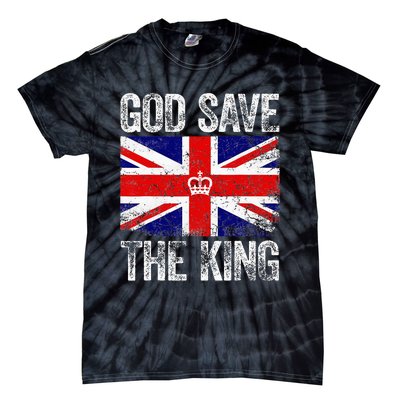 God Save The King Charles III Tee UK Flag Top King Charles Tie-Dye T-Shirt