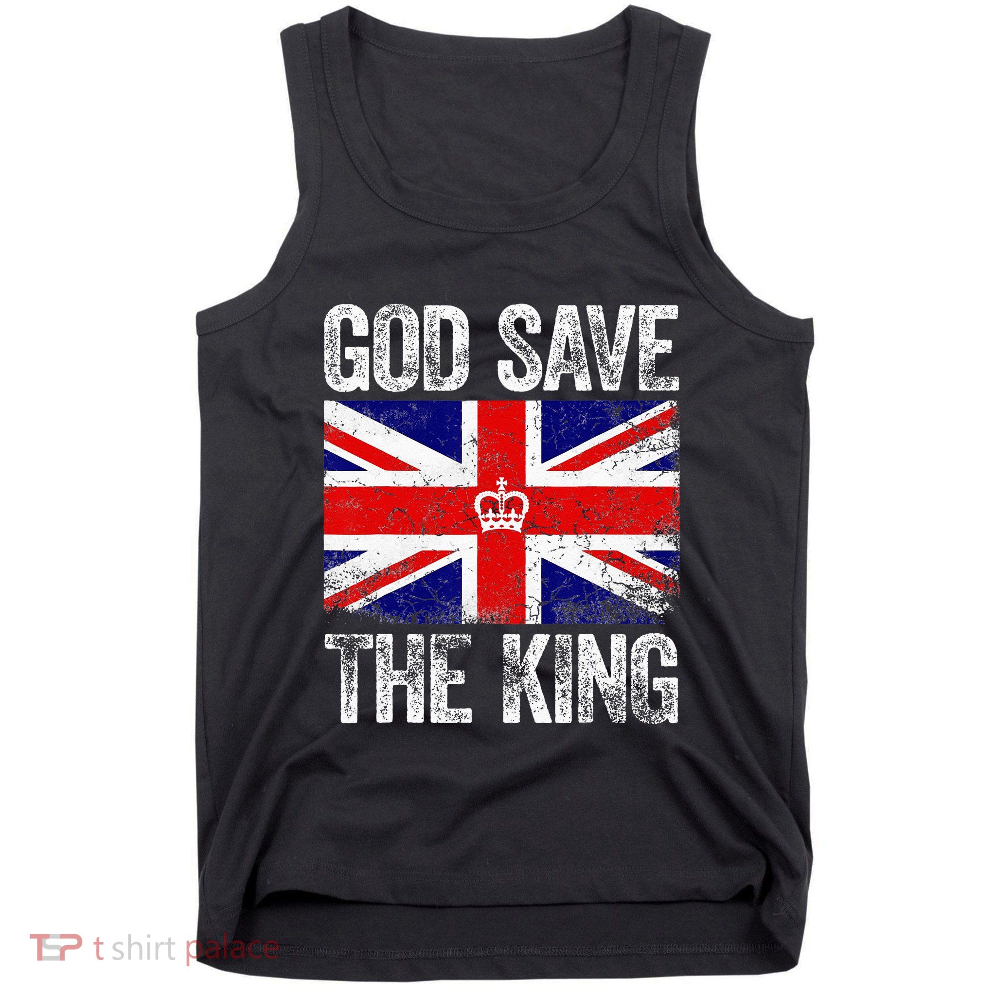 God Save The King Charles III Tee UK Flag Top King Charles Tank Top
