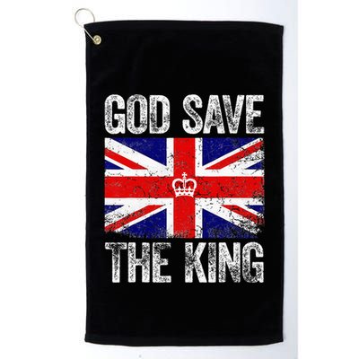 God Save The King Charles III Tee UK Flag Top King Charles Golf Towel