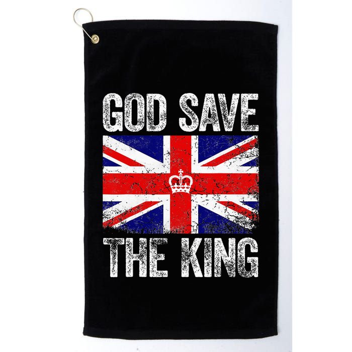 God Save The King Charles III Tee UK Flag Top King Charles Golf Towel