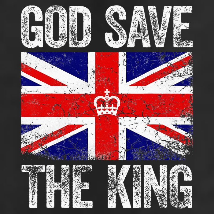 God Save The King Charles III Tee UK Flag Top King Charles Golf Towel