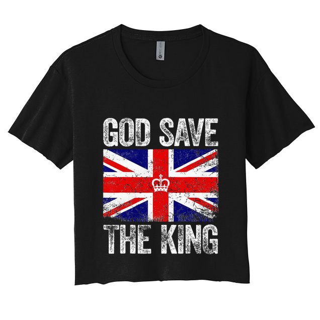 God Save The King Charles III Tee UK Flag Top King Charles Crop Top
