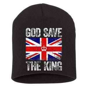 God Save The King Charles III Tee UK Flag Top King Charles Short Acrylic Beanie