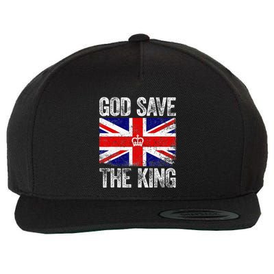 God Save The King Charles III Tee UK Flag Top King Charles Wool Snapback Cap