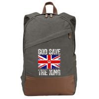 God Save The King Charles III Tee UK Flag Top King Charles Cotton Canvas Backpack