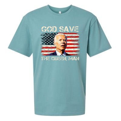 God Save The Queen Man Funny Joe Biden Sueded Cloud Jersey T-Shirt