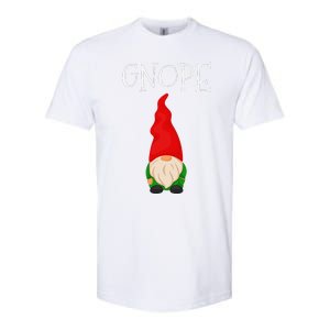 Gnope Swedish Tomte Gnomes Christmas Funny Nope Scandinavian Softstyle CVC T-Shirt