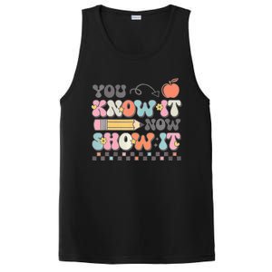 Groovy State Testing Day Teacher You Know It Now Show It PosiCharge Competitor Tank