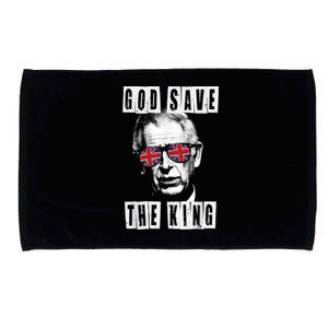 God Save The King. Kings Coronation. Union Jack Charles Microfiber Hand Towel