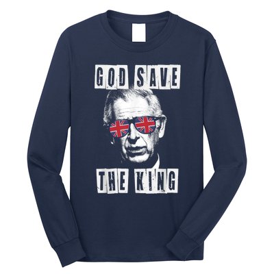 God Save The King. Kings Coronation. Union Jack Charles Long Sleeve Shirt