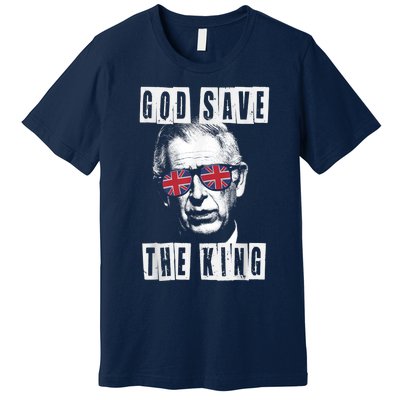 God Save The King. Kings Coronation. Union Jack Charles Premium T-Shirt