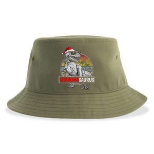 Grandma Saurus T Rex Dinosaur Christmas Family Matching Xmas Gift Sustainable Bucket Hat