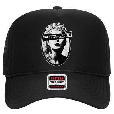 God Save The Queen High Crown Mesh Back Trucker Hat