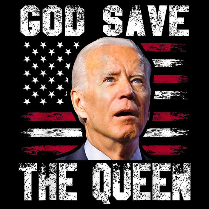 God Save The Queen Man Funny Joe Biden 4th Of July US American Flag Stripe Pom Pom Beanie