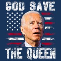 God Save The Queen Man Funny Joe Biden 4th Of July US American Flag 16 in Basic Backpack