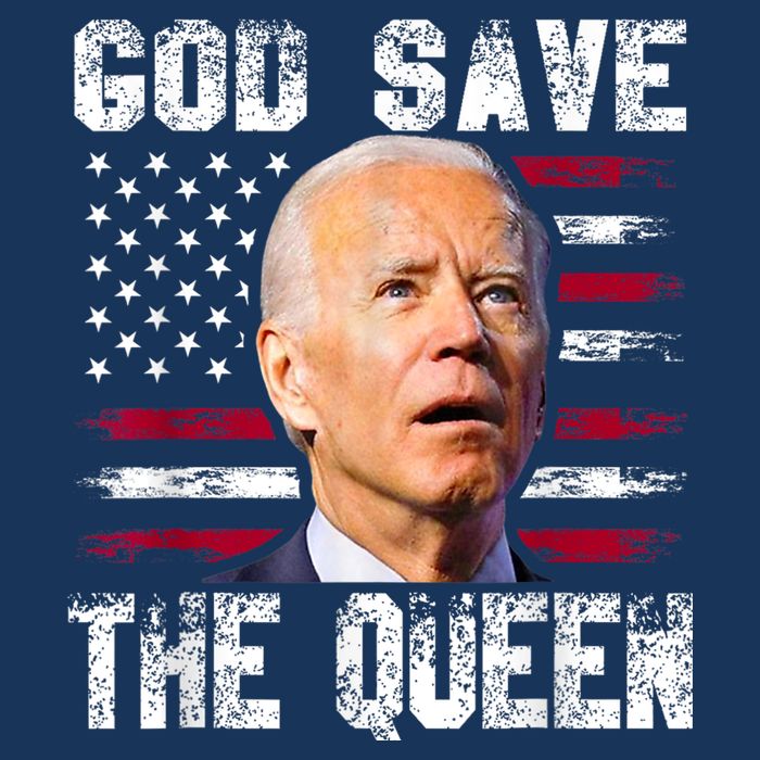 God Save The Queen Man Funny Joe Biden 4th Of July US American Flag 16 in Basic Backpack