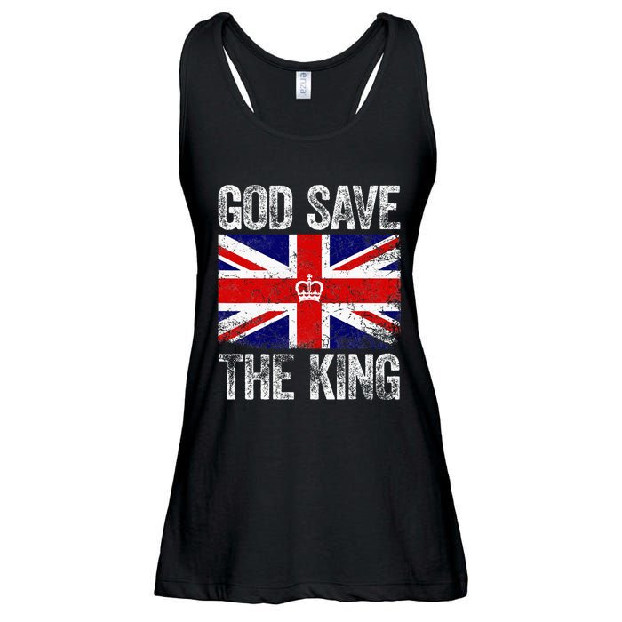 God Save The King Charles Iii. Uk Flag Top King Charles Ladies Essential Flowy Tank