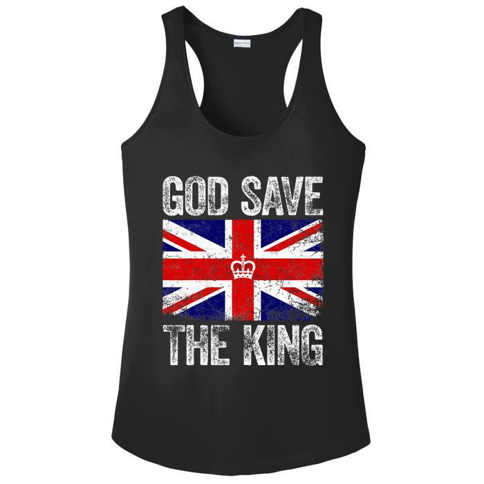 God Save The King Charles Iii. Uk Flag Top King Charles Ladies PosiCharge Competitor Racerback Tank