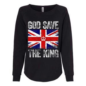 God Save The King Charles Iii. Uk Flag Top King Charles Womens California Wash Sweatshirt