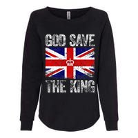 God Save The King Charles Iii. Uk Flag Top King Charles Womens California Wash Sweatshirt