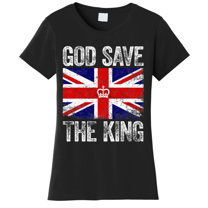 God Save The King Charles Iii. Uk Flag Top King Charles Women's T-Shirt