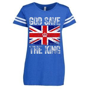 God Save The King Charles Iii. Uk Flag Top King Charles Enza Ladies Jersey Football T-Shirt