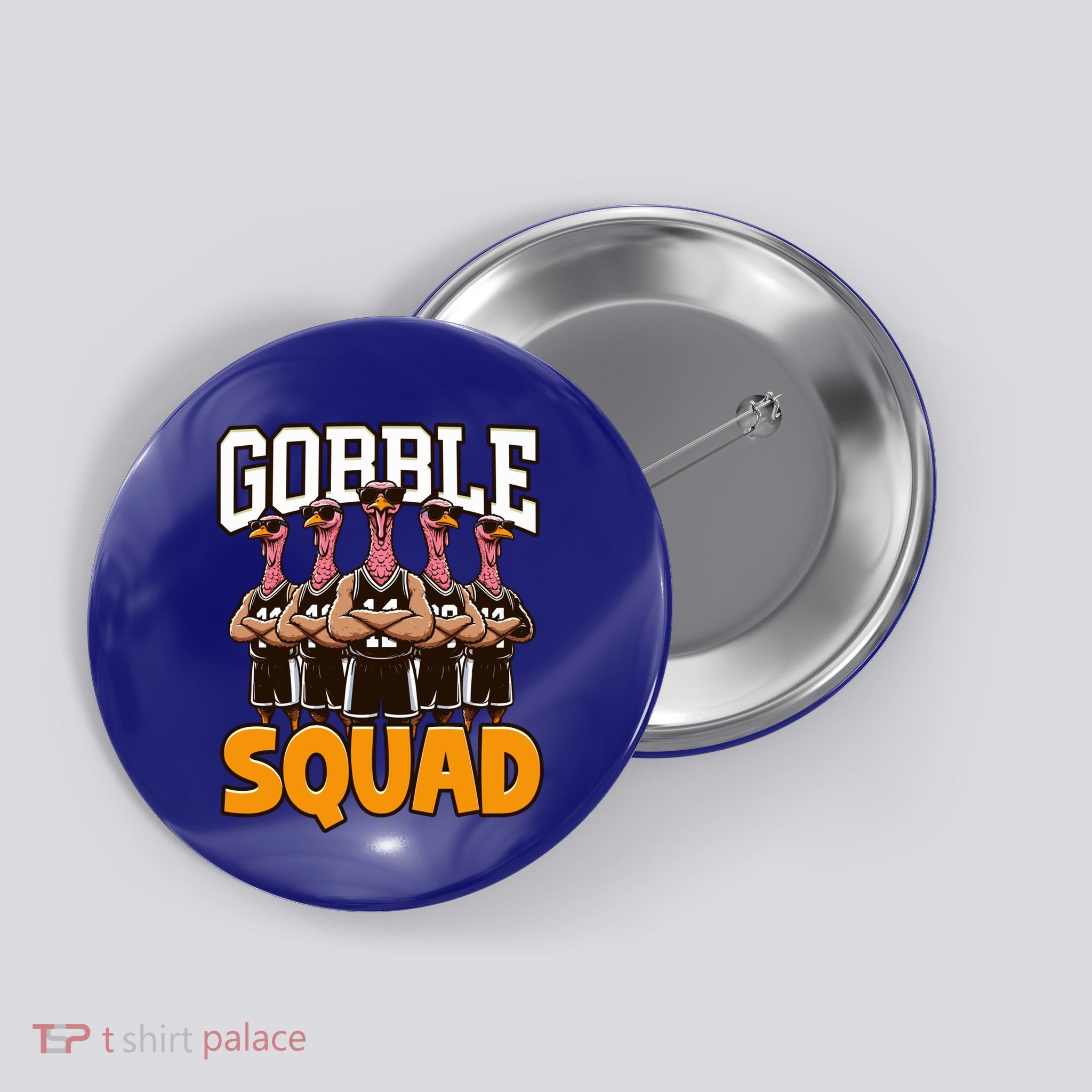 Gobble Squad Turkey Thanksgiving Team Great Gift Button