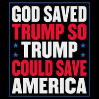 God Saved Trump So Trump Could Save America Women's V-Neck T-Shirt
