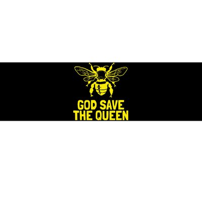 God Save The Queen Honey Bee Beekeeping Naturalist Bumper Sticker