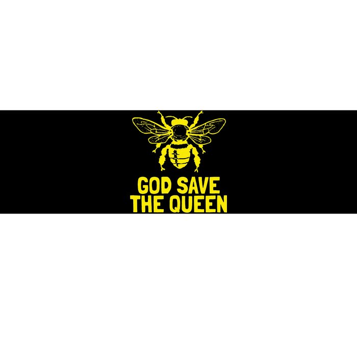 God Save The Queen Honey Bee Beekeeping Naturalist Bumper Sticker