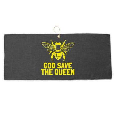 God Save The Queen Honey Bee Beekeeping Naturalist Large Microfiber Waffle Golf Towel