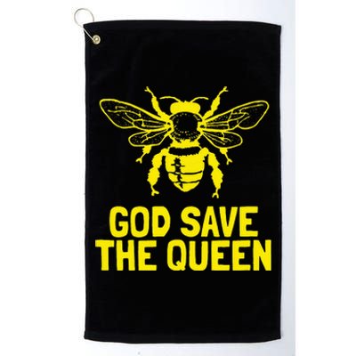 God Save The Queen Honey Bee Beekeeping Naturalist Platinum Collection Golf Towel