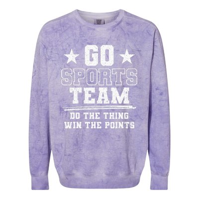 Go Sport Team Fan Funny Game Cheer Football Lover Team Mom Colorblast Crewneck Sweatshirt