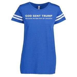 God Sent Trump Because He Ran Out Of Locusts Anti Trump Enza Ladies Jersey Football T-Shirt