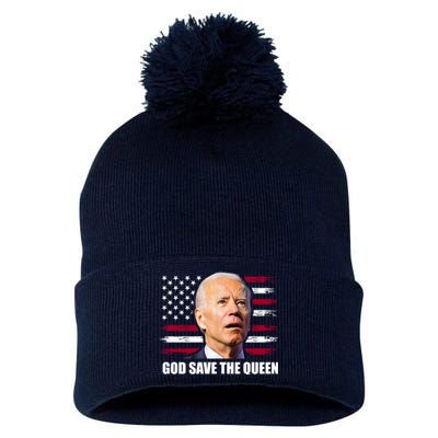 God Save The Queen Man Funny Joe Biden Shirts Pom Pom 12in Knit Beanie