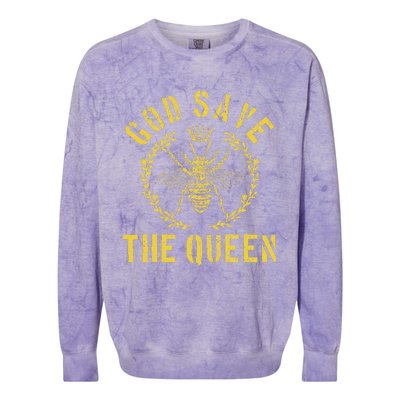 God Save The Queen Bee Queen Bee Colorblast Crewneck Sweatshirt