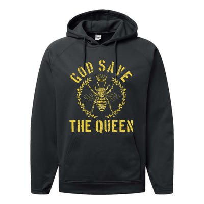 God Save The Queen Bee Queen Bee Performance Fleece Hoodie