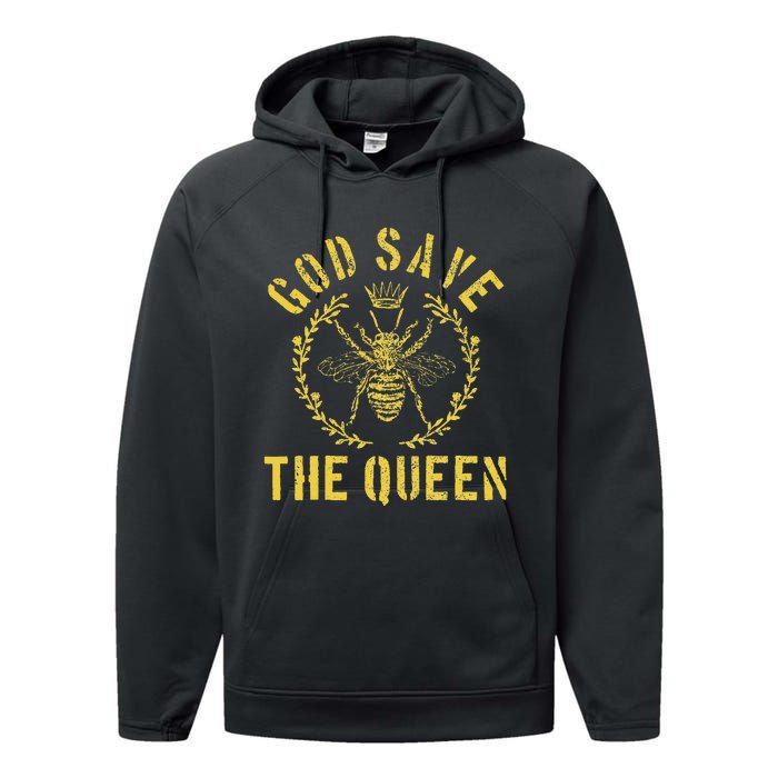 God Save The Queen Bee Queen Bee Performance Fleece Hoodie