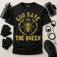 God Save The Queen Bee Queen Bee Cooling Performance Crew T-Shirt