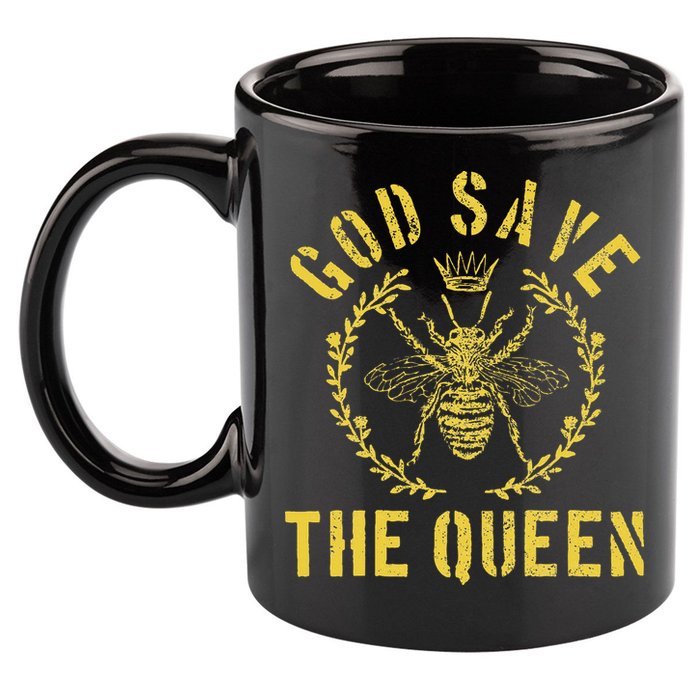 God Save The Queen Bee Queen Bee 11oz C Handle Ceramic Mug
